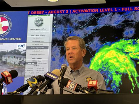 Georgia governor warns coastal residents Tropical Storm Debby is