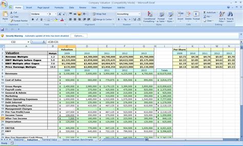 Business Plan Spreadsheet Template – williamson-ga.us