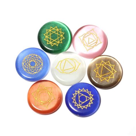 Набор чакровых камней 7 шт. (Камни чакр), медитация - купить с ...