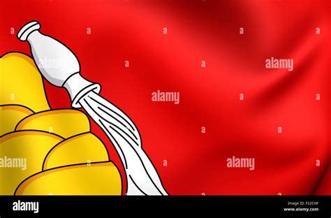 3D Flag of the Voronezh Oblast, Russia. Close Up Stock Photo - Alamy