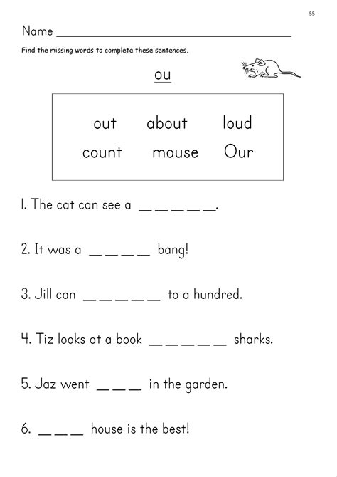 Ou Word List Free Printable Ou Sound Words For Phonics Lessons 502