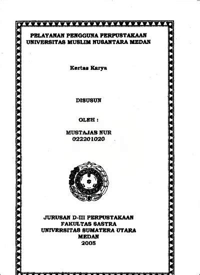 Top Pdf Pelayanan Perpustakaan Universitas Muslim Nusantara Umn