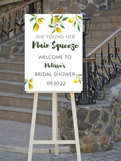 Editable She Found Her Main Squeeze Bridal Shower Welcome - Etsy