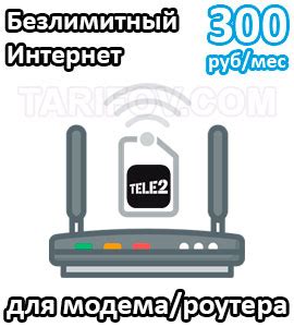 Безлимит 300 - тарифный план Теле2: подключение и поддержка