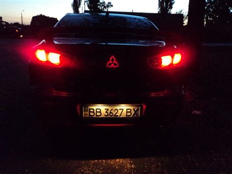 Логотип с подсветкой! — Mitsubishi Lancer X, 2 л, 2008 года | стайлинг ...