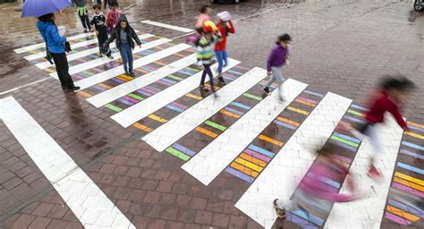 Creative Crosswalks Artist Adds Color To Brighten Crossings For