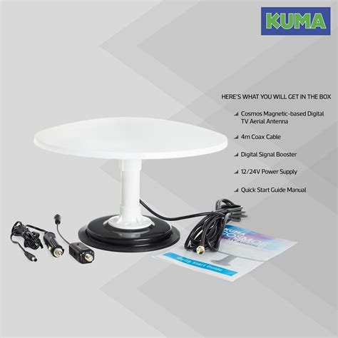 Kuma Cosmos Tv Aerial Outdoor Magnetic Base Kit Television Antenna