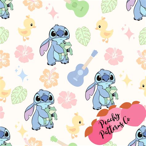 Lilo And Stitch Seamless Design Fabric Seamless Design Mickey Fabric