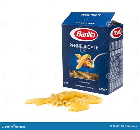 Barilla Penne Rigate Italian Pasta in a Box Editorial Image - Image of ...