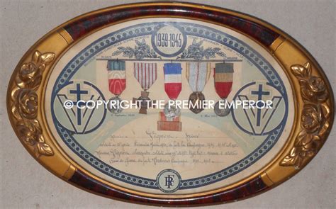 France. World War Two group of medals mounted in frame.(Prisoner of War ...