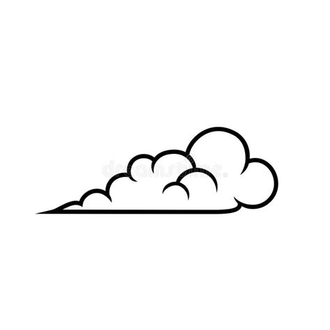 Line Art Cloud Vector Design Element Cloud Silhouette Vector Design