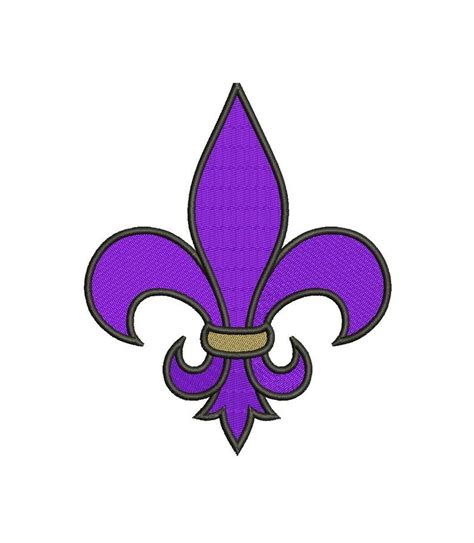 Fleur De Lis Filled Machine Embroidery Digitized Design Pattern