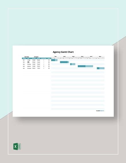 sample agency gantt chart template excel