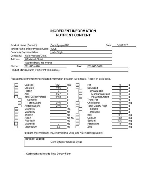 Bulk Corn Syrup 42 De Wholesale Pricing Bakers Authority