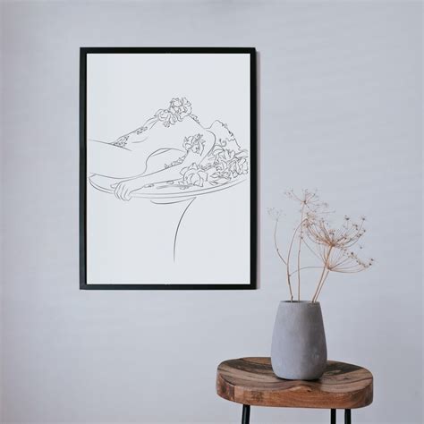 Woman Line Art Naked Woman Wall Art Erotic Art Sexy Poster Nude Woman Poster Female Line
