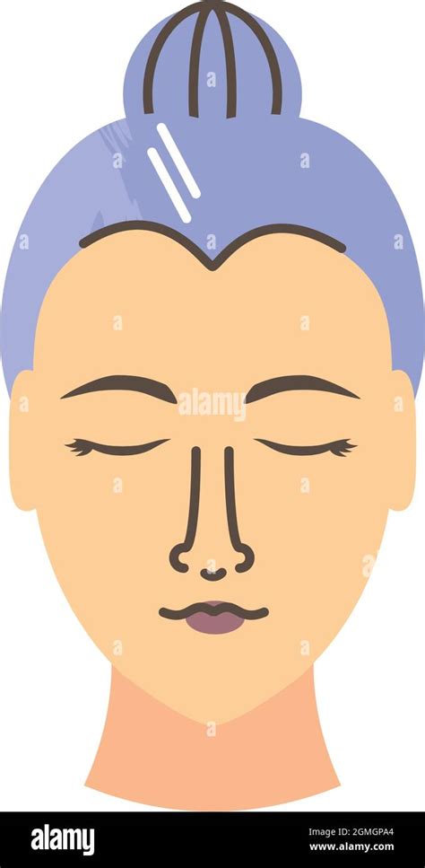 female head front view stock vector image art alamy