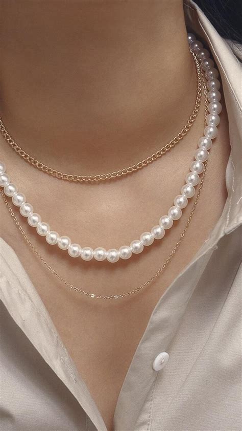 How To Layer Pearl Necklaces And Gold Necklaces Necklace Delicate