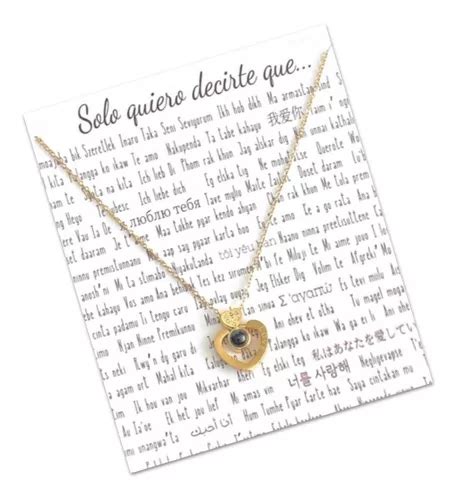 Collar De Maneras De Decir Te Amo Con Frase Meses Sin Inter S