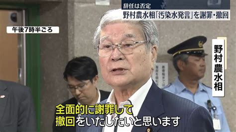 野村農水相「全面的に謝罪して撤回」“汚染水”発言を謝罪（2023年8月31日掲載）｜日テレnews Nnn