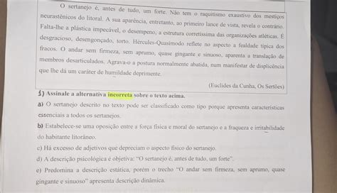 Assinale A Opção Correta Sobre As Características Do Pré Modernismo