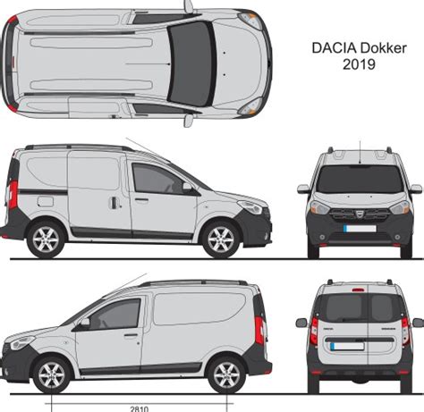 Dacia Dokker Passenger Van Royalty Free Vector Image