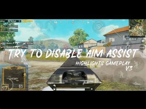 Try To Disable Aim Assist Pubg Mobile Indonesia Youtube