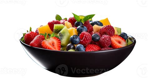 Tasty fruit salad bowl isolated on transparent background 25229654 PNG