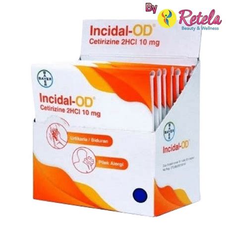 Jual Incidal OD 4 Kapsul Cetirizine HCl 10 Mg Rinitis Menahun