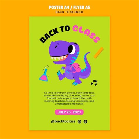 Free Psd Back To School Poster Template
