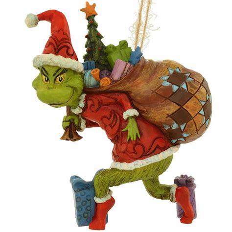 Grinch Tiptoeing Jim Shore Ornament