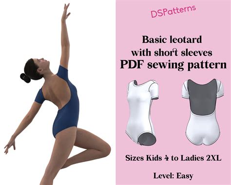 Diy Dance Leotard Sewing Pattern Pdf Leotard With Short Etsy