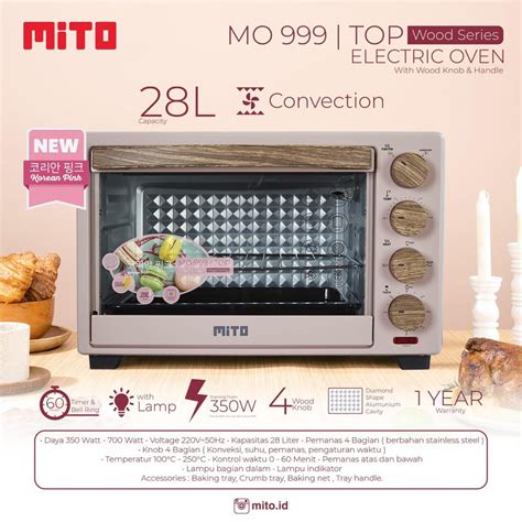 Jual Electric Oven Listrik Mito Top Kapasitas Liter Wood Series Mo