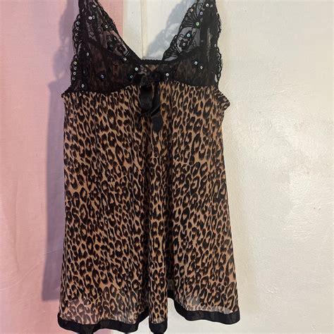 Leopard Print Lingerie Short Dress Transparent Depop