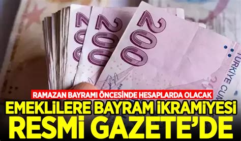 Emeklilere Bin Lira Bayram Ikramiyesi Resmi Gazete De Habervakti