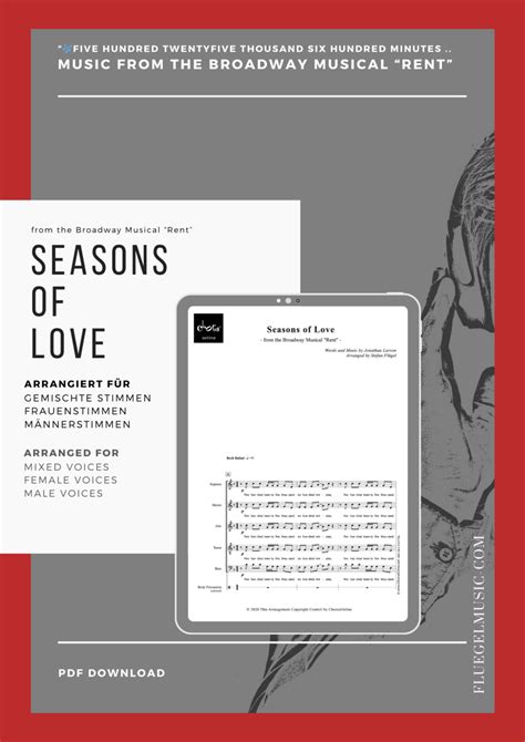 Choir Sheet Music: Seasons of Love (RENT) - FluegelMusic