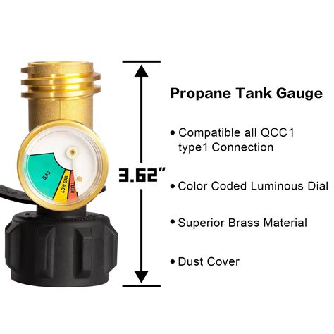 DOZYANT Propane Tank Gauge Level Indicator Leak Detector for 5lb-40lb