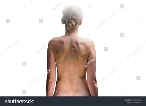 Cropped Back View Naked Woman Slightly Stock Photo Shutterstock