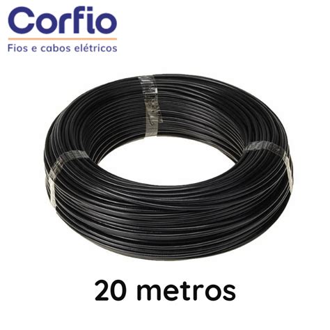 Cabo Flex Vel Pp Corfio V X Mm Preto Rolo Metros