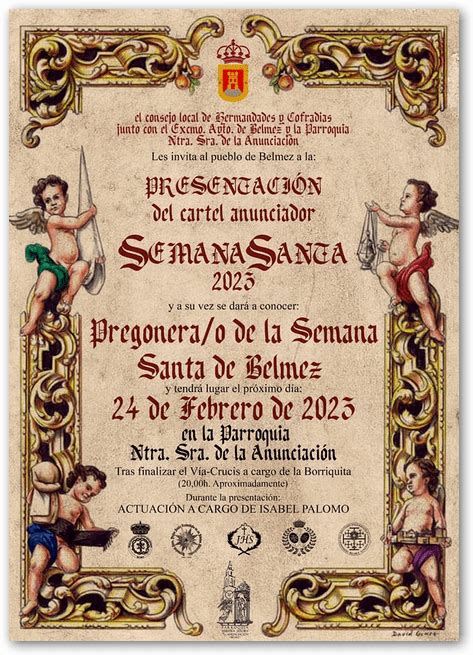 Presentación del cartel anunciador de Semana Santa 2023 y su pregonero