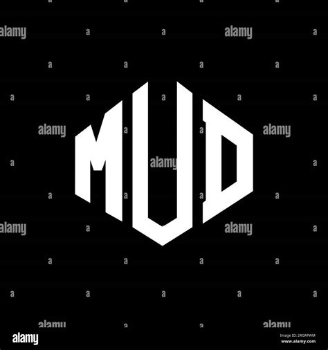Mud Letter Logo Design With Polygon Shape Mud Polygon And Cube Shape