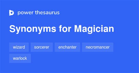 MAGICIAN Synonyms: 720 Similar Words & Phrases