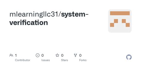 github mlearningllcsystem verification
