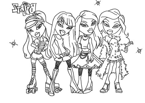 Online coloring pages Bratz, Coloring pages website.