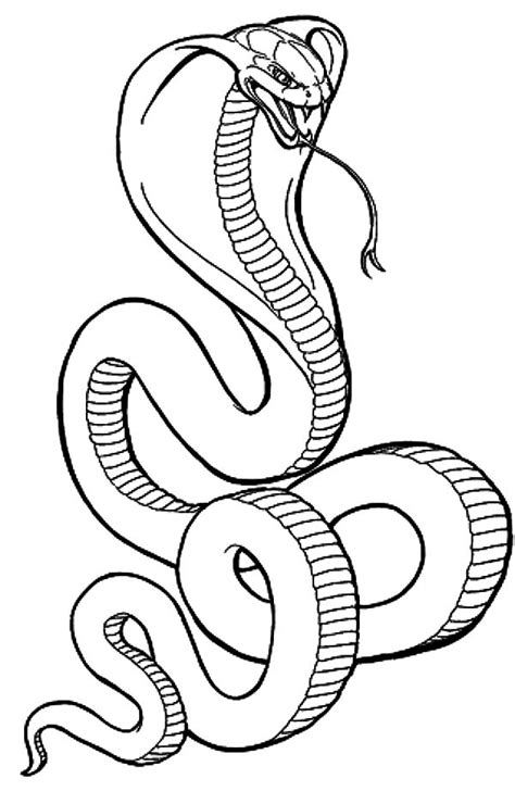 Spitting Cobra Coloring Pages