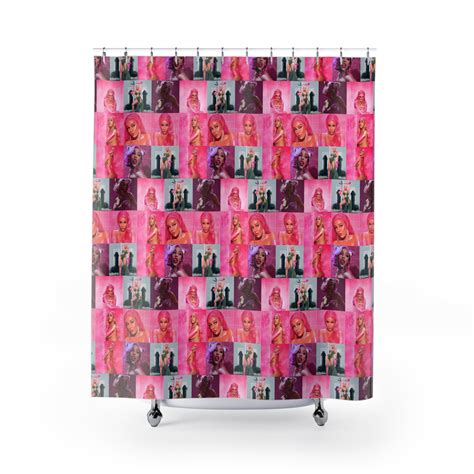 Doja Cat Hot Pink Mosaic Shower Curtain - Hearthtops Store