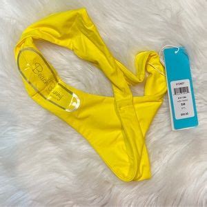 Beach Bunny Swim Beach Bunny Sexy Bikini Swim Bottom Women Size Small Nwt Yellow Poshmark