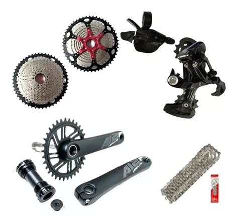 Kit Grupo V Absolute Mtb Cassete Completo Absolute Frete Gr Tis