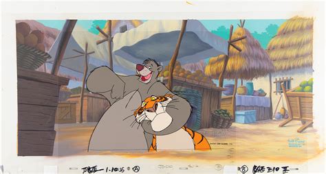 Baloo And Shere Khan Production Cel And Panoramic Production