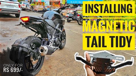 MAGNETIC TAIL TIDY FOR BIKES INSTALLATION FOLDABLE NUMBER PLATE