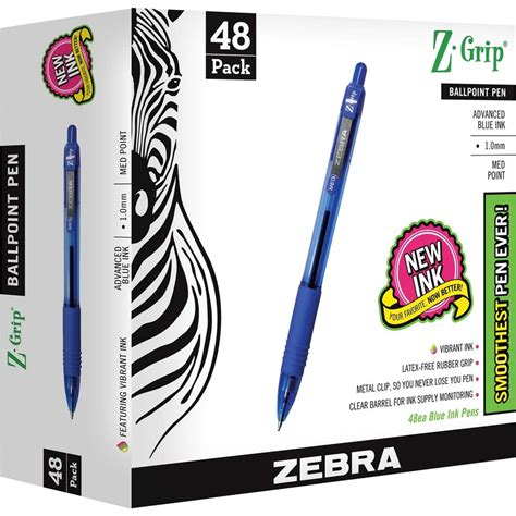 Zebra Pen Z Grip Retractable Ballpoint Pens Medium Pen Point 1 Mm